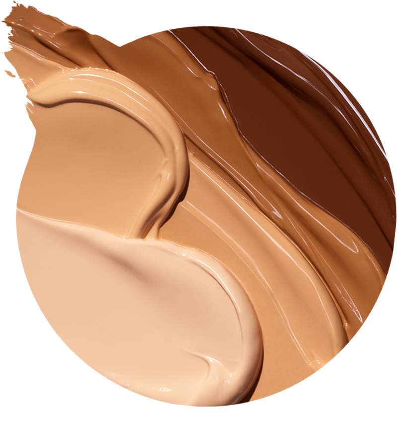 Rare Beauty makeup swatch sample with multiple skin-tone shades.